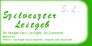 szilveszter leitgeb business card